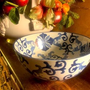 Wisteria Heavy Porcelain Chinoiserie Bowl